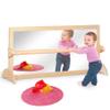 KRAND 3-Position Montessori Wood Frame Non-Shatter Safety Pull Up Bar Baby Big Mirror Set, Infant Coordination Mirror, Kids Classroom Furniture for Daycare, Homeschool or Preschool view 1