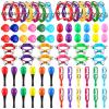 Silipull 72 Pcs Shaker Musical Instruments for Kids Egg Shaker Wrist Hand Band Bells Maracas Percussion Tambourine Cymbals Plastic Castanets for Preschool Early Music Learning Toy view 1
