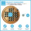 30cm Diameter MANGO WOOD SOLITAIRE BOARD GAME with THUNDERBOLT GLASS MARBLES | |classic wooden solitaire game | strategy board game view 4