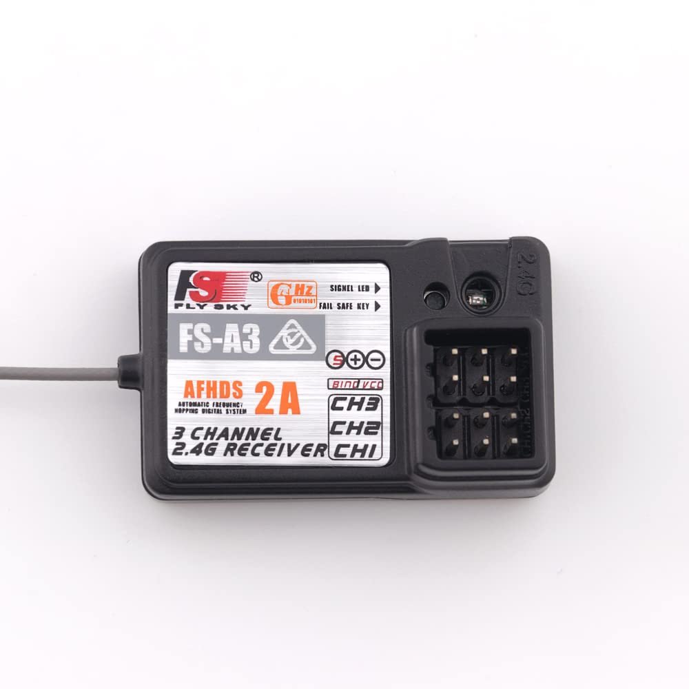 Flysky FS-A3 AFHDS2A 2.4G 3CH Receiver for Flysky GT2E GT2G Transmitter RC Car Boat (2pcs FS-A3)