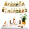 Happy 15th Birthday Photo Banner 15 Year Old Party Decorations, Fifteen Birthday Picture Frame Banner 15th Photo Frame Party Supplies Bunting Decor view 3
