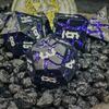 Sage's Portal Warp Stones Purple and Black Metal DND Dice 7 Piece Polyhedral Dice Set for DND TTRPG Dungeons and Dragons Pathfinder (White Dwarf Star) view 3