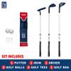 Franklin Sports PGA TOUR Kids' Plastic Golf Clubs Set - Youth Toy Plastic Clubs + Bag - Kids' Plastic Golf Set with Bag + Balls - Adjustable Length for Boys + Girls - Red + Blue view 2