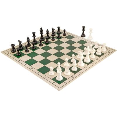 GAENZA New Portable Travel Chess Set, Roll-Up Chess Board, Plastic Chess Piece, Includes Extra Queens and Carry Bag, Classic Chess Toys