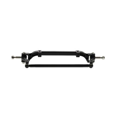 Alloy Front Steering Rod Link Pole Wheel Axle RC Tractor Truck Front Axle Alloy Front End Steering Axle Upgrade Parts for Tamiya 1/14 Tractor Truck