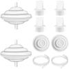 10pcs Pump Parts Set, 2pc Backflow Protector 2pcs Tubing 2pcs Membrane and 4pcs Duckbill Valves, Replacement Breast Pump Parts for Spectra S1/S2/9 Plus view 1