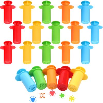 Arrowbash 20 Pcs 5 Patterns Modeling Clay Extruders Set Assorted Designs Play Tools Accessories for Clay Dough, Assorted Colors