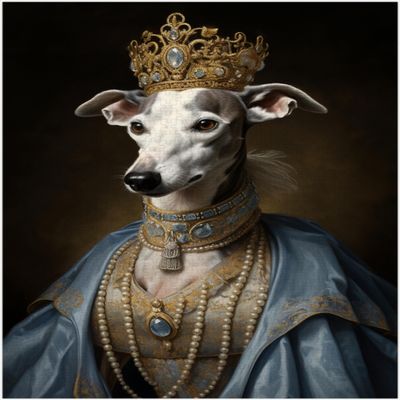 Whippet Royal Queen Jigsaw Puzzle 300/500/1000 Piece - Pet Royal Portrait Gift for Whippet Owner (1000pc (5075cm))