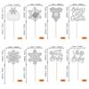 24 Pack Baby Snowflake Cupcake Toppers - Glitter It's a Baby Shower Feet Winter Frozen Kids Birthday Cupcake Decorations Party Supplies Silver view 2