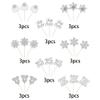 24 Pack Baby Snowflake Cupcake Toppers - Glitter It's a Baby Shower Feet Winter Frozen Kids Birthday Cupcake Decorations Party Supplies Silver view 3