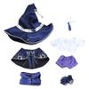 niannyyhouse 10cm 20cm Plush Doll Clothes Hat Shawl Vest Shirt Pants Tie Shoes Magic Suit Doll Accessories Dress Up (Purple, 20cm) view 1