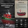 Lllunimon RC Boat Remote Control Tugboat 1/72 2.4Ghz Simulation High-Speed Racing Boat Ship Model Gift RTR Version,Black,Battery*2 view 3