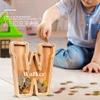 Personalized Wooden Kids Letter Piggy Bank|Custom Name|Creative Piggy Bank for Boys and Girls |Adult Alphabet|Christmas|Birthday|Decoration|Back-to-School Baptism Gift (Q) view 3