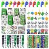 XIPEGPA 146 PCS Soccer Party Favors Soccer Birthday Party Supplies with Soccer Themed Bags Erasers Whistle Stickers Slap Bracelets Keychains for Football Sport Party Favors Goodie Bags Decorations view 1