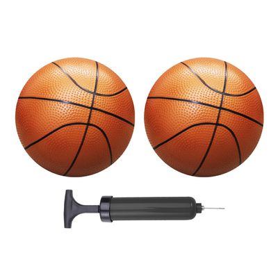 ABAJI Mini Basketballs Red 2 PCS 5" Set with Random Color Pump Needle Durable Material for Mini Hoop Toddlers Kids Teenagers for Pool Indoors Outdoors