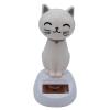 AGYTBG Solar Powered Cat Bobble Head Toy-Cute Swinging Solar Car Toy-Solar Powered Car Dashboard Interior Decoration Desktop Ornaments Dancing Toy (White) view 1