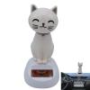 AGYTBG Solar Powered Cat Bobble Head Toy-Cute Swinging Solar Car Toy-Solar Powered Car Dashboard Interior Decoration Desktop Ornaments Dancing Toy (White) view 3