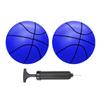 ABAJI Mini Basketballs Blue 2 Pack 5" Set with Pump Needle Durable Material for Mini Hoop 3+ Years Toddlers Kids Teenagers for Pool Indoors Outdoors view 1