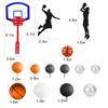 13PCS Basketball Cake Topper Basketball Birthday Decoration with Basketball Players Basketball Stands White Silver Black Balls for Basketball Themed Birthday Party (man) view 2
