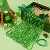 ZZYFGH 12 Pcs Shamrock Necklaces Bulk St Patricks Day Beads Necklace, Plastic Shamrock Necklaces Bulk, 33" 7mm Green Clover-Shaped Beads Necklace for St. Patrick's Day Party Favors Decorations Gift Supplies Women Men view 3