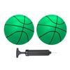 ABAJI Mini Basketballs Green 2 Pack 5" Set with Pump Needle Durable Material for Mini Hoop 3+ Years Toddlers Kids Teenagers for Pool Indoors Outdoors view 1
