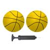 ABAJI Mini Basketballs Yellow 2 Pack 5" Set with Pump Needle Durable Material for Mini Hoop 3+ Years Toddlers Kids Teenagers for Pool Indoors Outdoors view 1