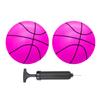 ABAJI Mini Basketballs Pink 2 Pack 5" Set with Pump Needle Durable Material for Mini Hoop 3+ Years Toddlers Kids Teenagers for Pool Indoors Outdoors view 1