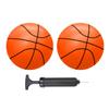 ABAJI Mini Basketballs Orange 2 Pack 5" Set with Pump Needle Durable Material for Mini Hoop 3+ Years Toddlers Kids Teenagers for Pool Indoors Outdoors view 1