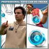 Hksod Yoyos Dual Purpose Yoyo Professional, Responsive YoYo for Beginners, with Extra Unresponsive yo yo Bearing, Metal yoyos Glove, Bag + 10 Yo-Yo Strings (Blue Silver) view 3