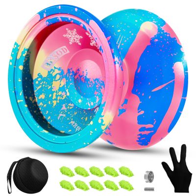 HKSOD Yoyo Unresponsive Professional Yoyos for Adults, Pro Yoyo Trick Yoyos for Advanced Players with Bearing Accessories+Removal ToolColorful