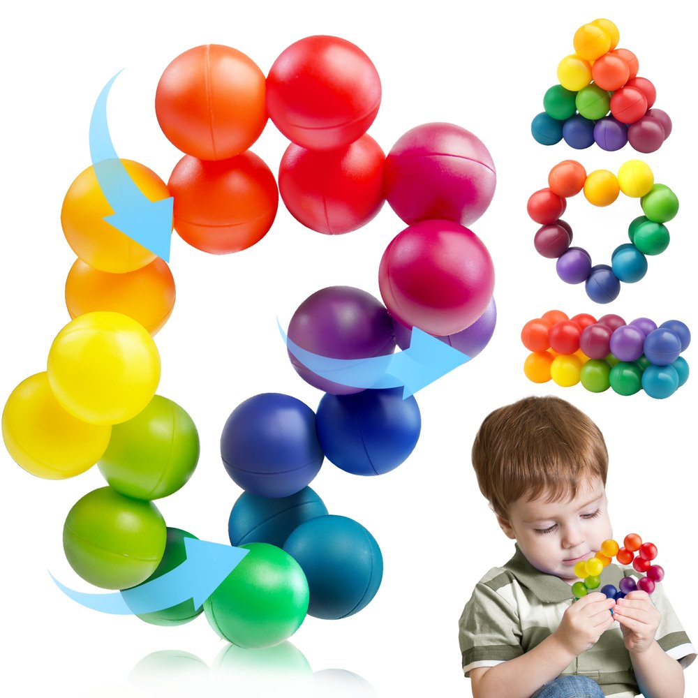 Autism Sensory Fidget Toys Easter Eggs Basket Stuffer Gigts for Kids Toddler, Autistic ADHD Figette Ball Calm Down Toddlers Activities for 3-5, Airplane Car Travel Essentials Toys for Kids Age 5-7