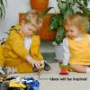 BroTex Wheels and Axles Sets with Steering Wheels& &Windshield&Traffic Light, Over 400pcs Classic Bricks Pieces and Car Parts Kits, Basic Bulk Building Blocks Vehicles with Tires view 4