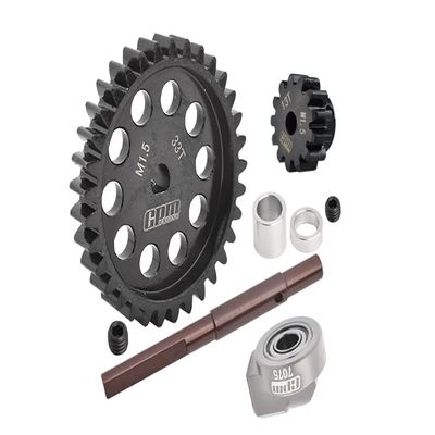 40Cr Carbon Steel M1.5 Spur Gear 33T + Motor Gear 13T for 1:5 Traxxas X Maxx 6S / X Maxx 8S / XRT 8S Monster Truck Upgrades