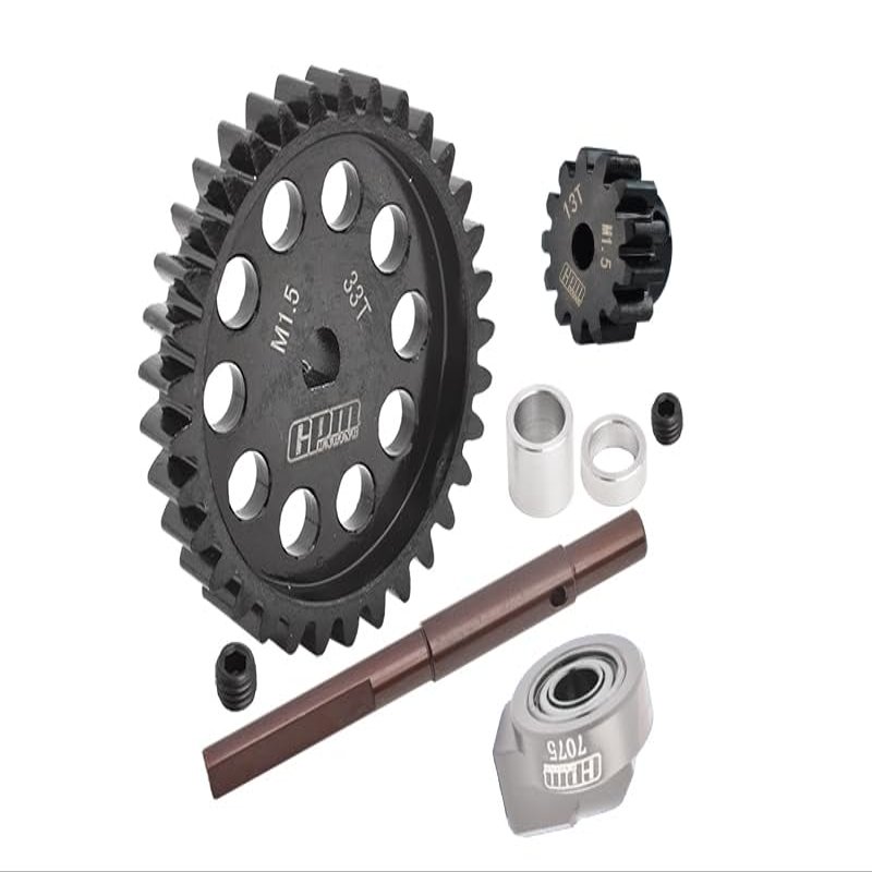 40Cr Carbon Steel M1.5 Spur Gear 33T + Motor Gear 13T for 1:5 Traxxas X Maxx 6S / X Maxx 8S / XRT 8S Monster Truck Upgrades