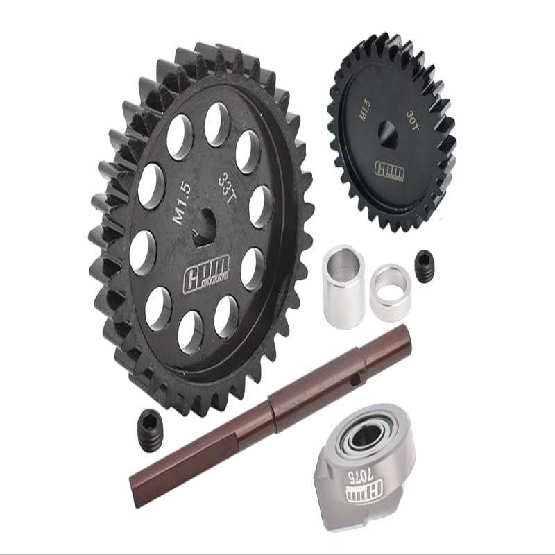 40Cr Carbon Steel M1.5 Spur Gear 33T + Motor Gear 30T for 1:5 Traxxas X Maxx 6S / X Maxx 8S / XRT 8S Monster Truck Upgrades