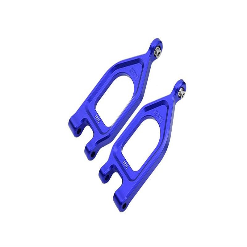 Aluminum 7075 Front Upper Suspension Arms for Arrma 1/10 Gorgon 4X2 Mega 550 Brushed Monster Truck-ARA3230 Upgrade Parts - Blue
