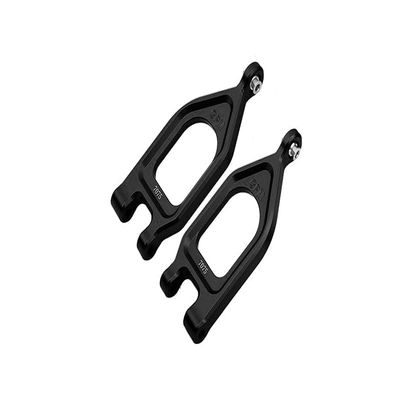 Aluminum 7075 Front Upper Suspension Arms for Arrma 1/10 Gorgon 4X2 Mega 550 Brushed Monster Truck-ARA3230 Upgrade Parts - Black