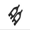 Aluminum 7075 Front Upper Suspension Arms for Arrma 1/10 Gorgon 4X2 Mega 550 Brushed Monster Truck-ARA3230 Upgrade Parts - Black view 1