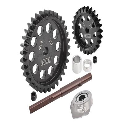 40Cr Carbon Steel M1.5 Spur Gear 33T + Motor Gear 25T for 1:5 Traxxas X Maxx 6S / X Maxx 8S / XRT 8S Monster Truck Upgrades