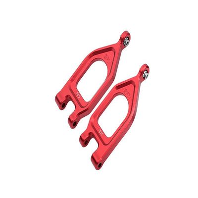 Aluminum 7075 Front Upper Suspension Arms for Arrma 1/10 Gorgon 4X2 Mega 550 Brushed Monster Truck-ARA3230 Upgrade Parts - Red