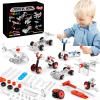 BESTYMXY Cars & Airplane Metal Model Set, Building Kit Model, 231 PCS 6 Models Metal STEM Project Building Toys for Kids Ages 8-12, Assembly Vehicles Metal Toys Model view 1
