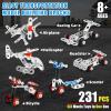 BESTYMXY Cars & Airplane Metal Model Set, Building Kit Model, 231 PCS 6 Models Metal STEM Project Building Toys for Kids Ages 8-12, Assembly Vehicles Metal Toys Model view 2