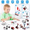 BESTYMXY Cars & Airplane Metal Model Set, Building Kit Model, 231 PCS 6 Models Metal STEM Project Building Toys for Kids Ages 8-12, Assembly Vehicles Metal Toys Model view 3