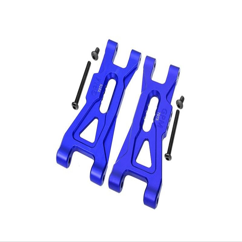 Aluminum 7075 Front Lower Suspension Arms for Arrma 1/10 Gorgon 4X2 Mega 550 Brushed Monster Truck-ARA3230 Upgrade Parts - Blue