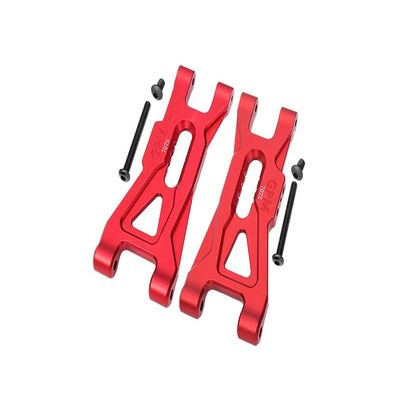 Aluminum 7075 Front Lower Suspension Arms for Arrma 1/10 Gorgon 4X2 Mega 550 Brushed Monster Truck-ARA3230 Upgrade Parts - Red