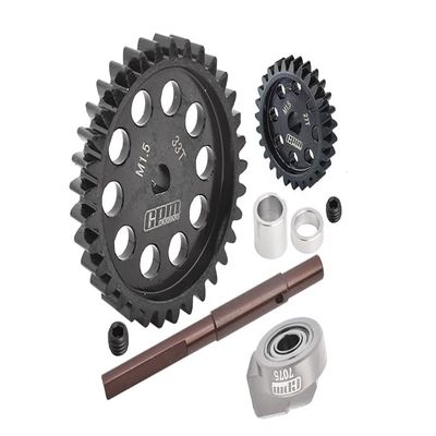 40Cr Carbon Steel M1.5 Spur Gear 33T + Motor Gear 27T for 1:5 Traxxas X Maxx 6S / X Maxx 8S / XRT 8S Monster Truck Upgrades