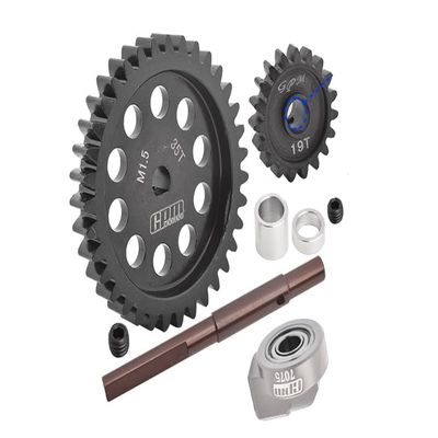 40Cr Carbon Steel M1.5 Spur Gear 35T + Motor Gear 19T for 1:5 Traxxas X Maxx 6S / X Maxx 8S / XRT 8S Monster Truck Upgrades