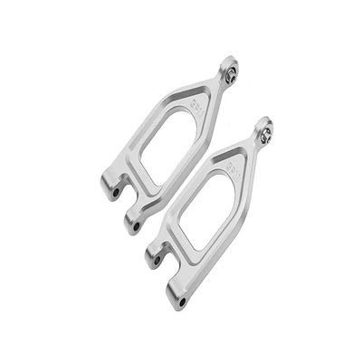 Aluminum 7075 Front Upper Suspension Arms for Arrma 1/10 Gorgon 4X2 Mega 550 Brushed Monster Truck-ARA3230 Upgrade Parts - Silver
