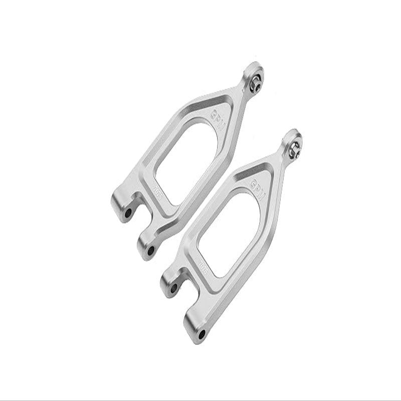Aluminum 7075 Front Upper Suspension Arms for Arrma 1/10 Gorgon 4X2 Mega 550 Brushed Monster Truck-ARA3230 Upgrade Parts - Silver