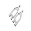 Aluminum 7075 Front Upper Suspension Arms for Arrma 1/10 Gorgon 4X2 Mega 550 Brushed Monster Truck-ARA3230 Upgrade Parts - Silver view 1